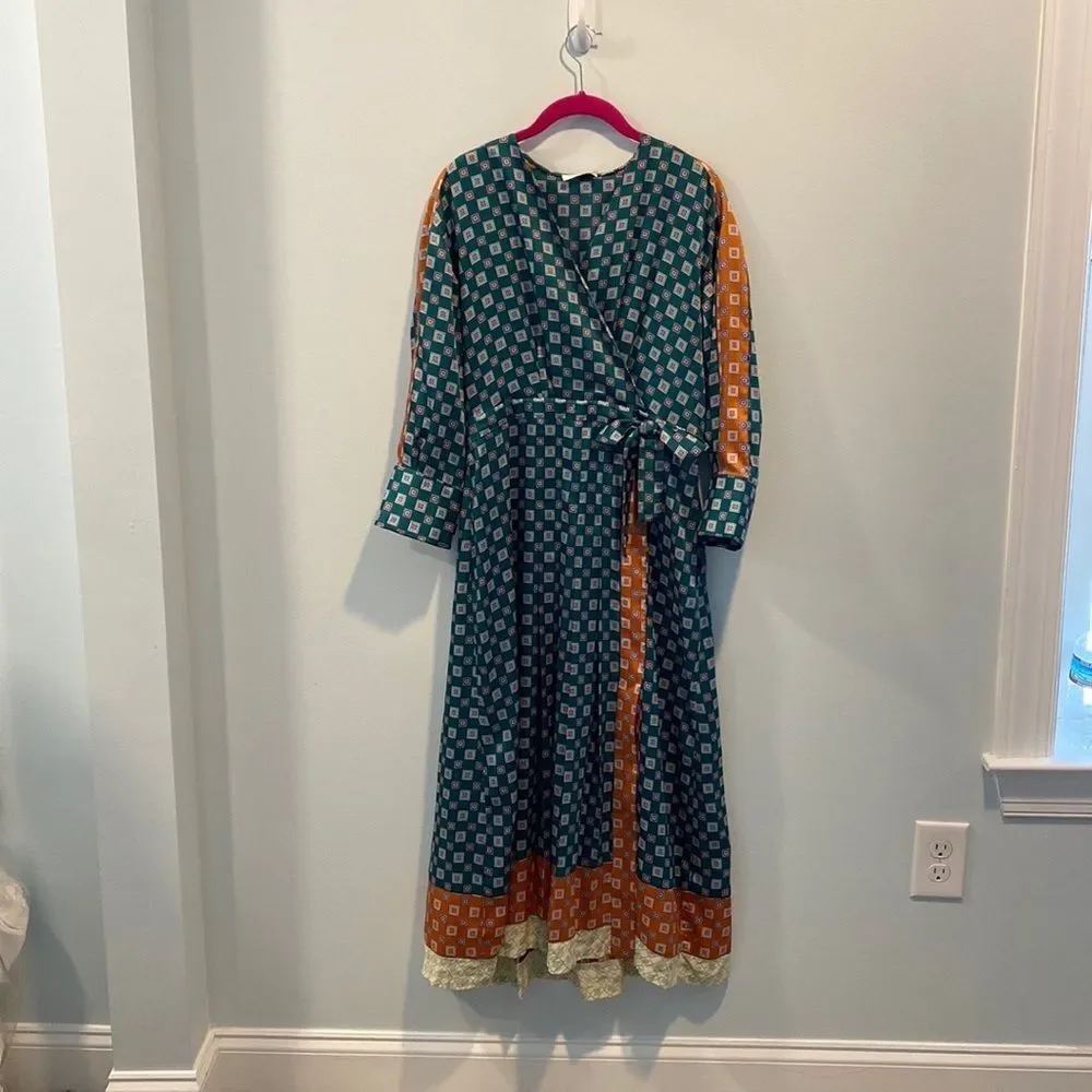 Sandro silk patchwork geometric print dress 36/US4 - Picture 3 of 5